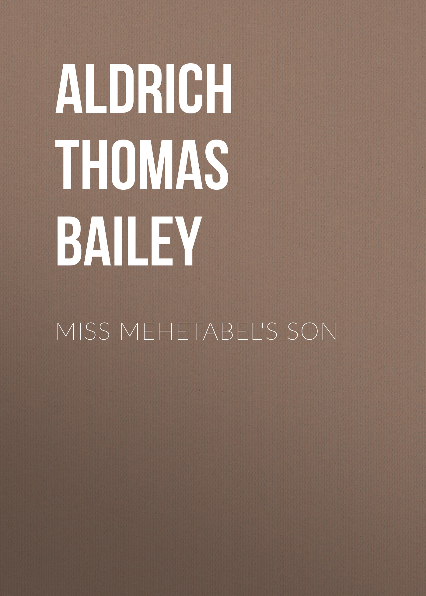 Книга Miss Mehetabel's Son из серии , созданная Thomas Aldrich, может относится к жанру Зарубежная классика, Литература 19 века, Зарубежная старинная литература. Стоимость электронной книги Miss Mehetabel's Son с идентификатором 36367318 составляет 0 руб.
