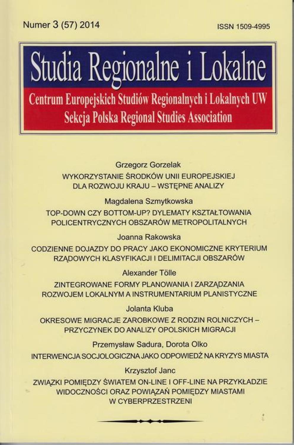 Studia Regionalne i Lokalne nr 3(57)2014