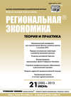 Региональная экономика: теория и практика № 21 (300) 2013