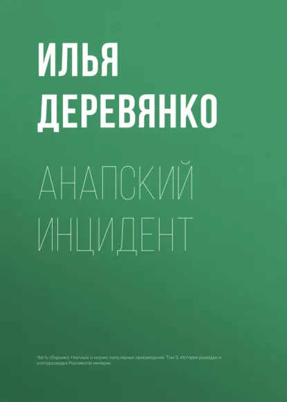 Обложка книги Анапский инцидент, Илья Деревянко