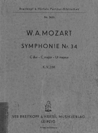 Вольфганг Амадей Моцарт — Symphonie № 34