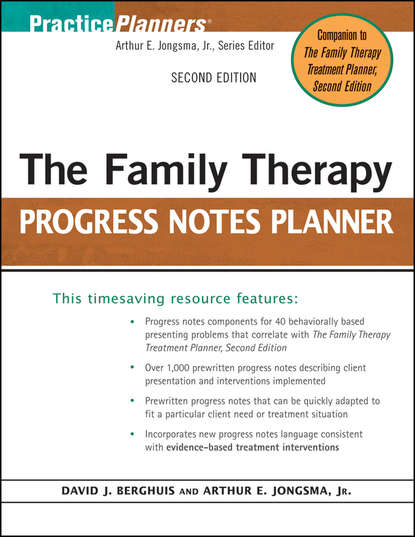 David Berghuis J. - The Family Therapy Progress Notes Planner