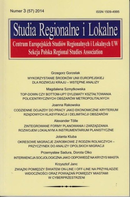 

Studia Regionalne i Lokalne nr 3(57)2014