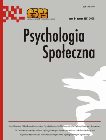 

Psychologia Społeczna nr 3(8)/2008