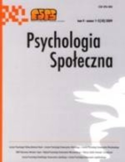 

Psychologia Społeczna nr 1-2(10)/2009