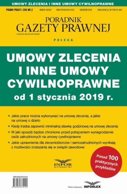 praca zbiorowa - Umowy zlecenia i inne umowy cywilnoprawne od 1 stycznia 2019