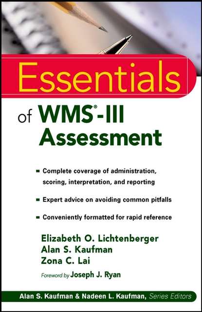 Elizabeth Lichtenberger O. - Essentials of WMS-III Assessment