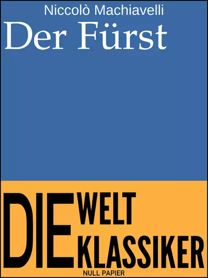 Обложка книги Der Fürst, Никколо Макиавелли