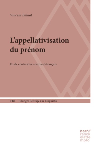 L'appellativisation du prénom - Vincent Balnat