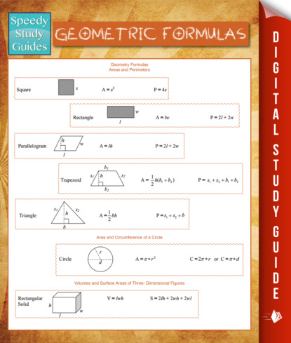 

Geometric Formulas (Speedy Study Guides)