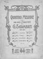 Quattro Melodie per una voce e Pianoforte da G. Sgambati